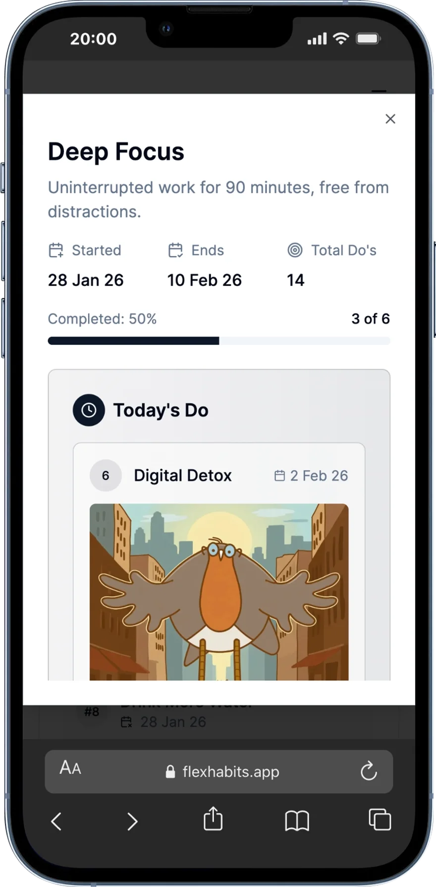App for professional development and behavioral agility.